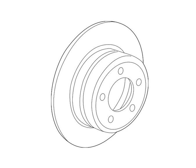 BMW Brake Disc - Rotor Rear Passenger Side (312mm)